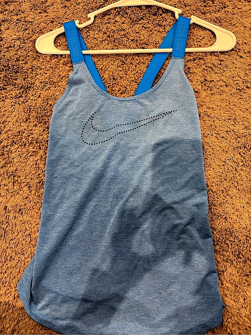 Nike Dri-FIT Just Do It Elastic Strap Training Tank Top Blue